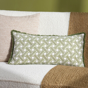 Hoem Alexa Olive Rectangular Cushion